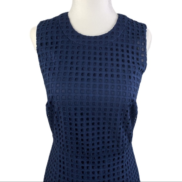 Madewell Navy Eyelet Sunshade A-Line Dress - Picture 6 of 12